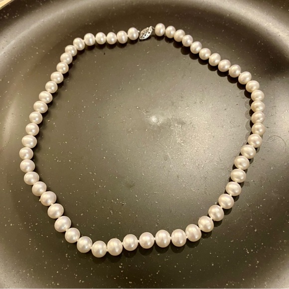 SET- 14K White Gold Cultured Freshwater Pearl Necklace and Bracelet. NWOT. - Picture 9 of 16